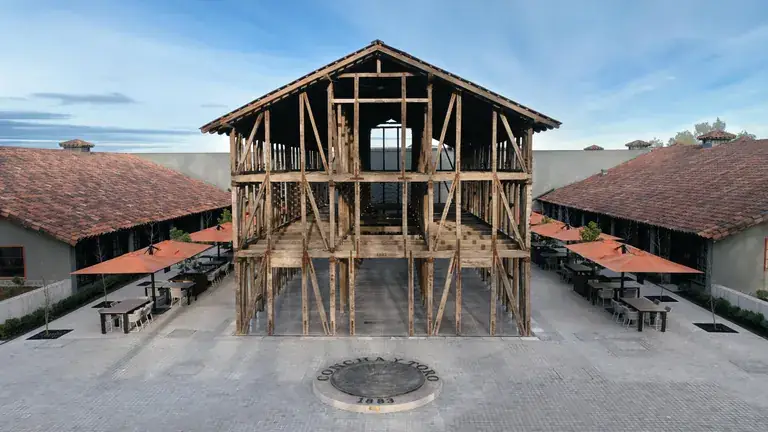 The wooden pavilion of the Concha y Toro wine centre
