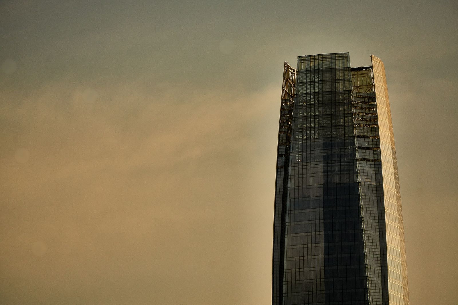 Gran Torre Santiago rising above the city