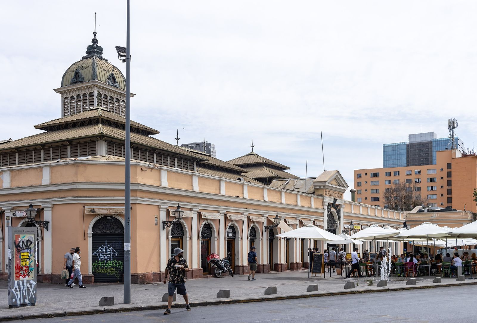 The iron-and-glass Mercado Central of Santiago