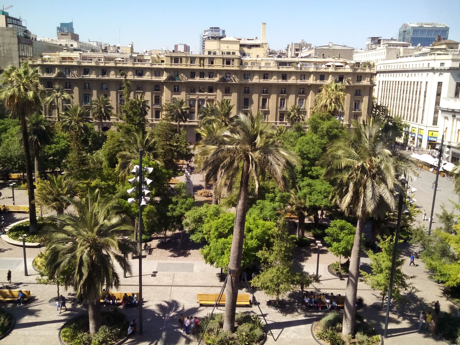 Palm trees and gardens of Plaza de Armas