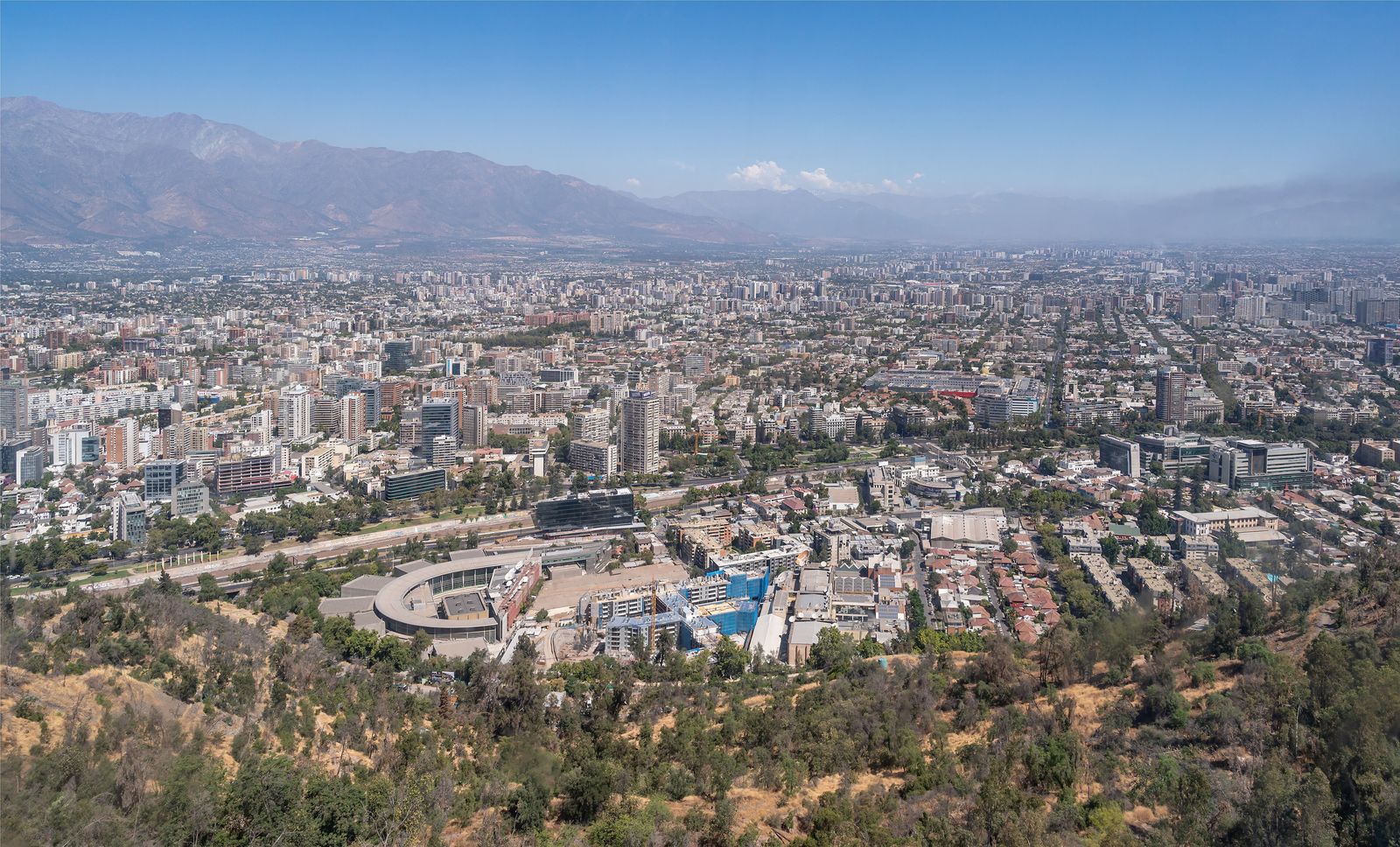 Santiago and the Andes seen from Cerro San Cristóbal